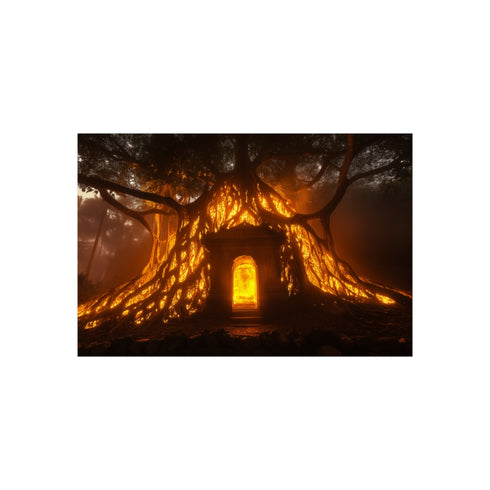 Buy Temple Poster with Glowing Roots