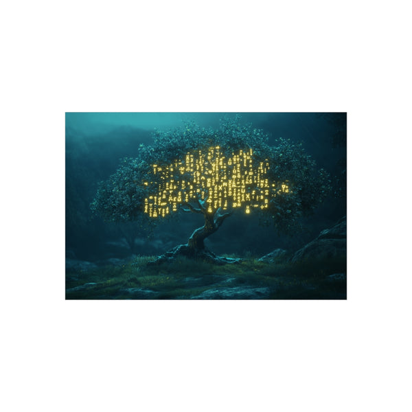 "Buy Tree Poster With Glowing Runes"