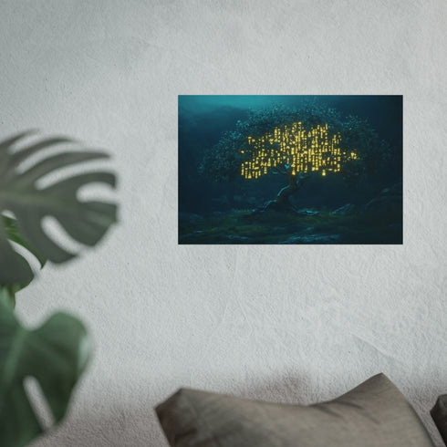 Buy Tree Poster With Glowing Runes