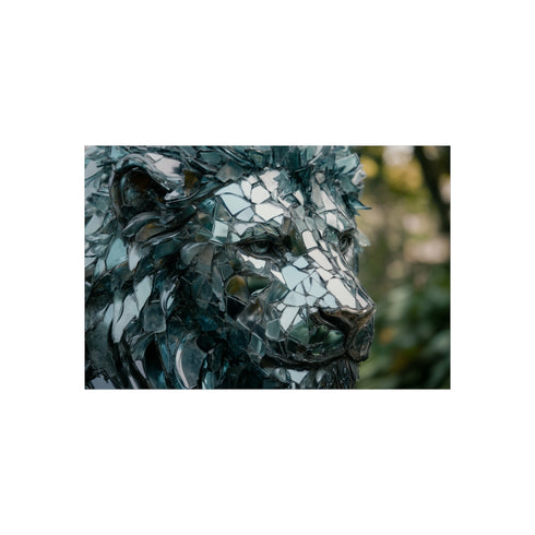 Buy Unique Shattered Glass Lion Poster