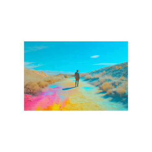 Buy Vibrant Neon Desert Poster