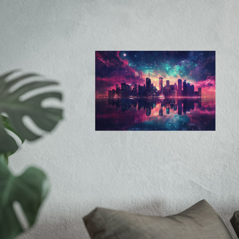 Buy Vibrant Neon Skyline Art