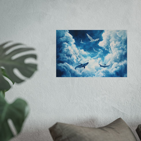 Buy Whimsical Sky Whales Poster