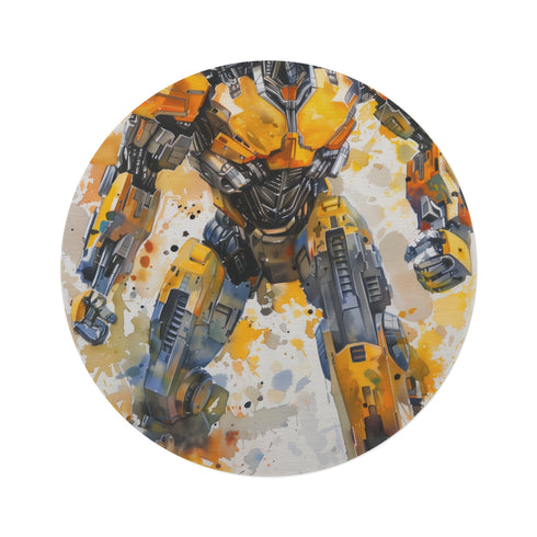 "Buzzing Bumblebee Transformers Round Rug"