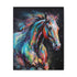 Galloping horse canvas print, vivid high-quality image, equestrian decor.