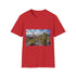 Cactus Shaped Like Ancient Ruins Graphic Unisex Softstyle T-Shirt - Red Variant