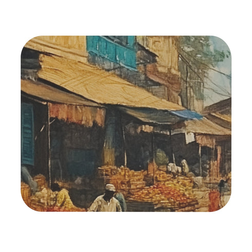 Calcutta West Bengal Cityscape Mouse Pad - Immerse yourself in the vibrant energy of Calcuttas major metropolis with this stunning New Market skyline mouse pad. Perfect for adding a touch of local culture to your workspace.