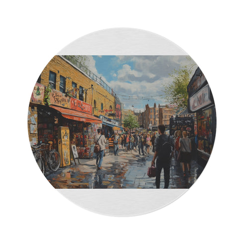 Camden Market Round Rug: Bursting with Color & Culture