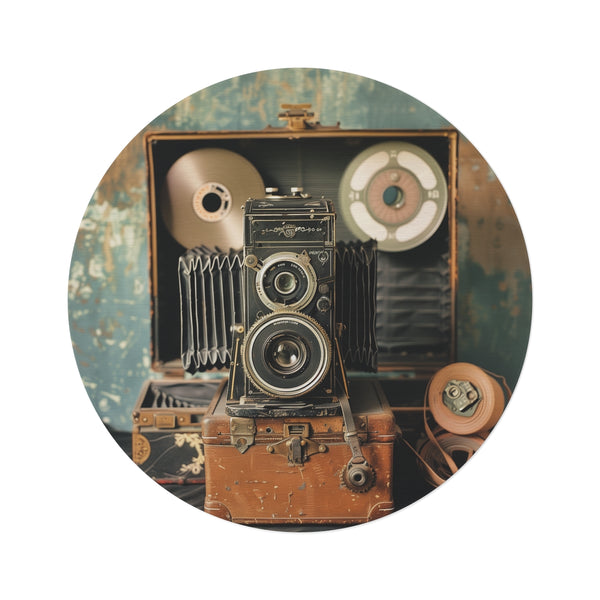 "Camera & Film Reel Rug"