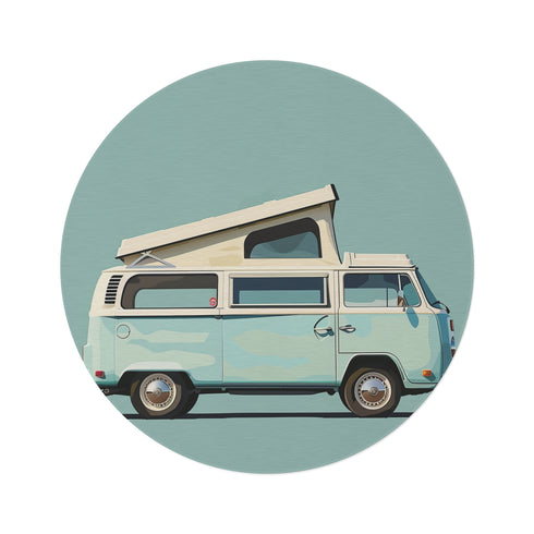 "Camp in Style: Retro Camper Rug"