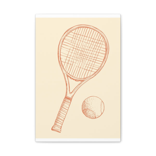 Canvas Print: "Mystical Lincroli Landscapes in Bloom"
Illustration Logo: A simple tennis racket with a ball flying over it.
