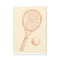 Canvas Print: "Mystical Lincroli Landscapes in Bloom"
Illustration Logo: A simple tennis racket with a ball flying over it.