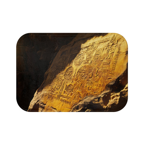 Canyon Wall Bath Mat Glyphs