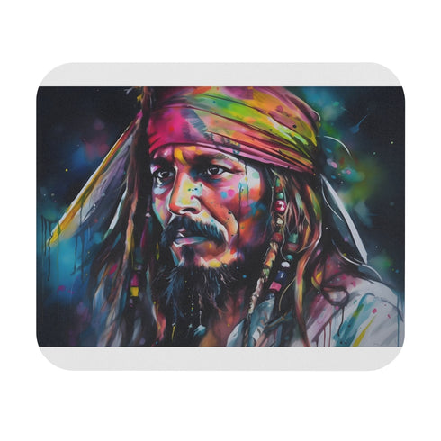 Captain Jack Watercolor Mouse Pad