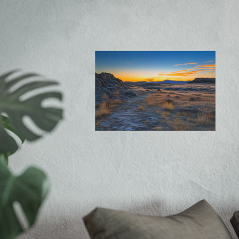 Captivating Sunrise Over Alien Terrain