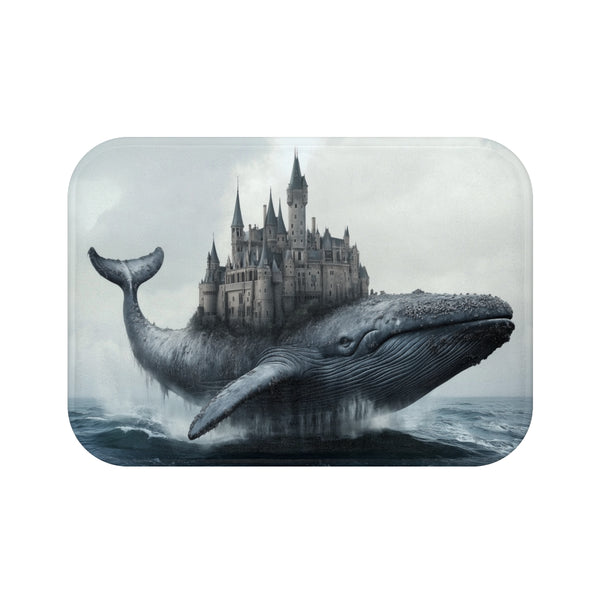 Castle Whale-Themed Non-Slip Bath Mat