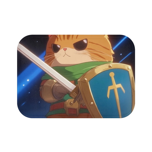 "Cathode Cat Knight Bath Mat"