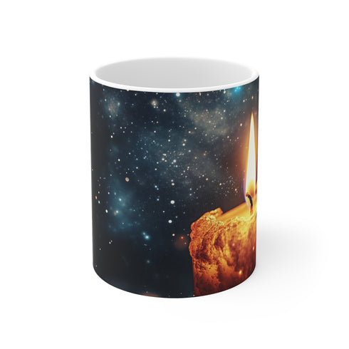 Celestial Galaxy Candle Coffee Mug