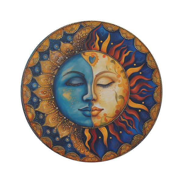 Celestial Mandala Sun and Moon Rug