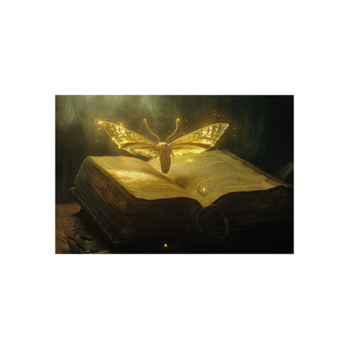 Celestial Moth Hovers Over Tomb