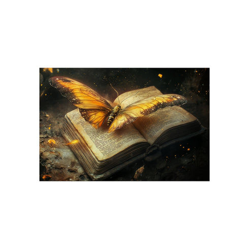 Celestial Moth Over Ancient Tomb