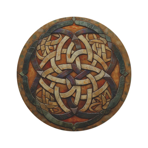 "Celtic Spirals Round Rug"