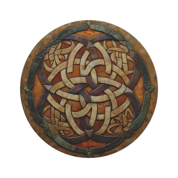 "Celtic Spirals Round Rug"