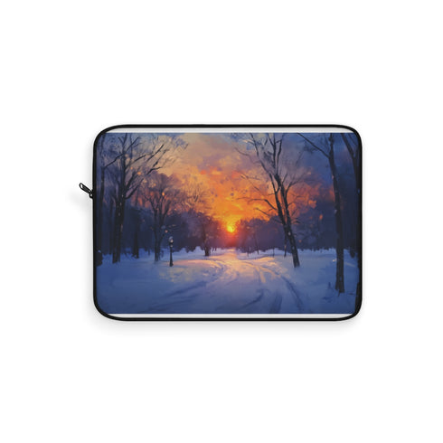 "Central Park Snow Laptop Sleeve"