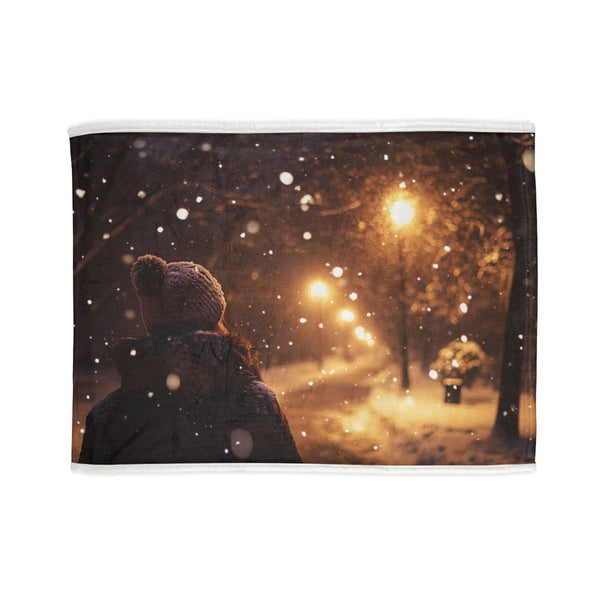 "Central Park Snow Night Bedspread"