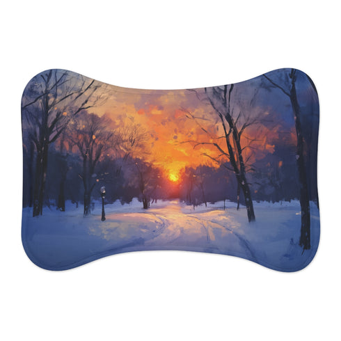 "Central Park Snow Pet Mat"