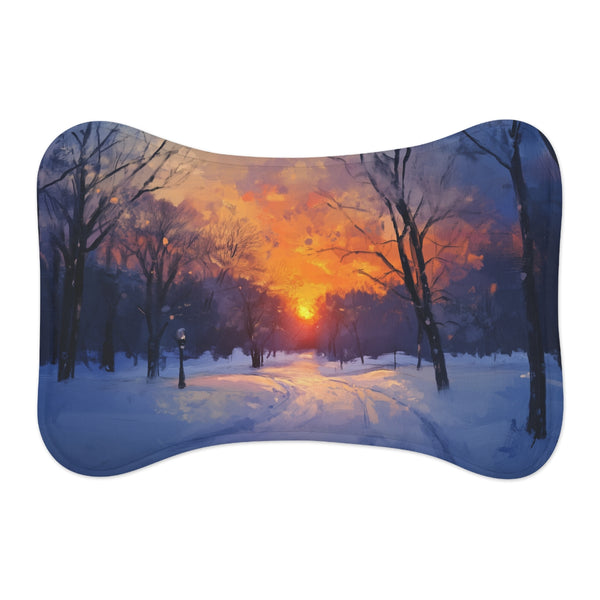 "Central Park Snow Pet Mat"