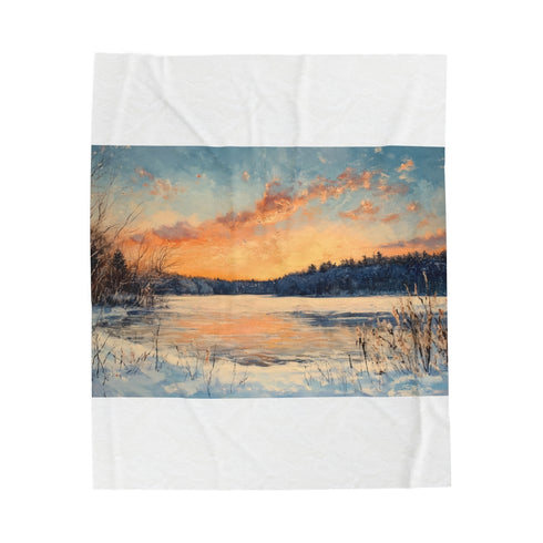 Central Park Snow Plush Blanket