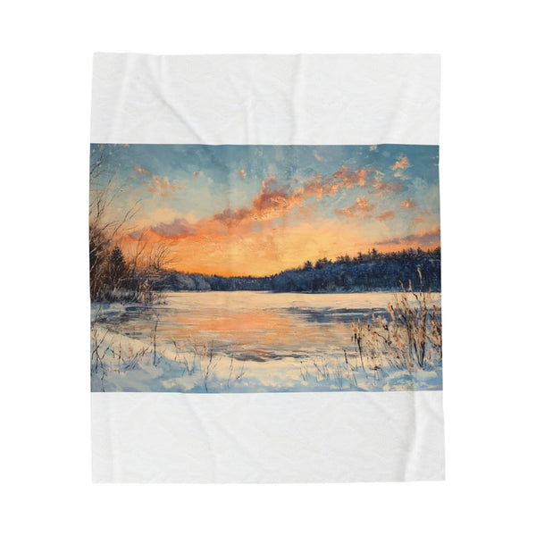 Central Park Snow Plush Blanket