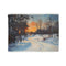 Central Park Snow Sunset Bed Cover: Dreamy Winter Twilight