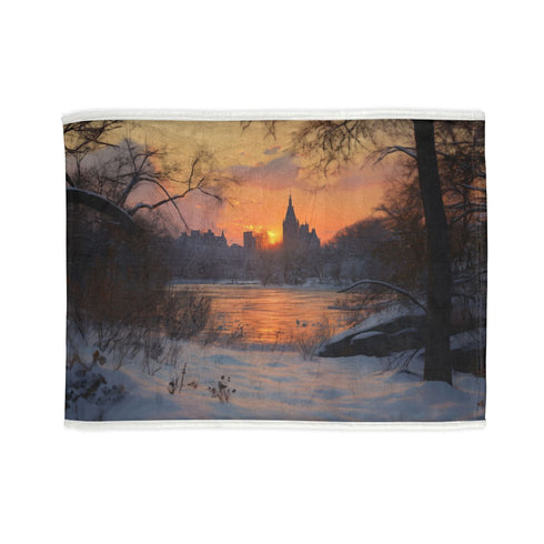 "Central Park Snow Sunset Dream"