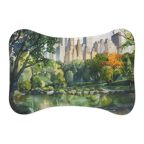 "Central Park Watercolor Pet Mat"