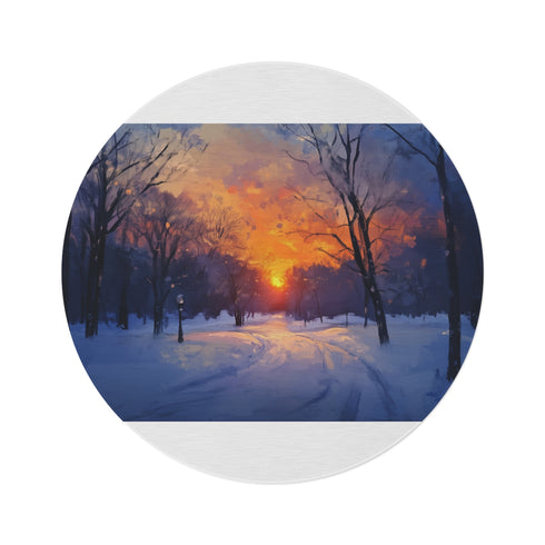 "Central Park Winter Wonderland Rug"