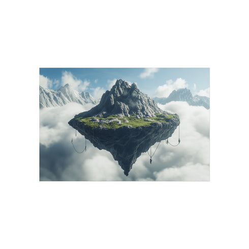 "Chained Floating Island Mountain Poster"