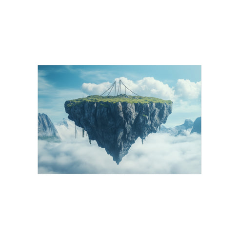 "Chained Floating Islands Mountain Poster"