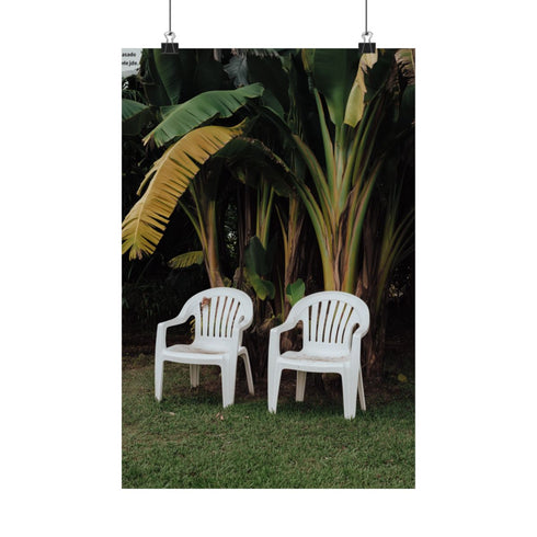 "Chairs in Tranquil White Setting"