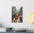 Vibrant canvas print showcasing chaos on Hanoi Train Street, Vietnam.