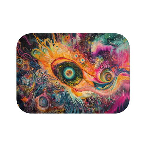 Chaos Swirl Bath Mat: Dive into Colorful Comfort