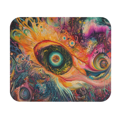 Chaos Swirl Mouse Pad Dive into the Colorful Whirlwind!