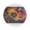 "Chaos Vortex Round Rug: Swirling Colors Galore!"