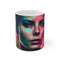 "Charlize Theron Watercolor Neon Mug"