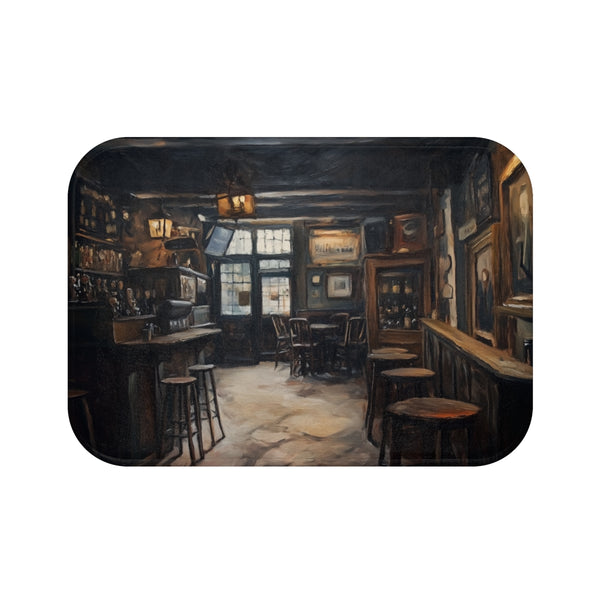 "Cheer up Your Bathroom with Old Pub Vibes!"