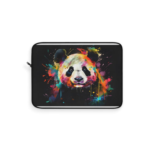 Cheerful Panda Watercolor Laptop Sleeve