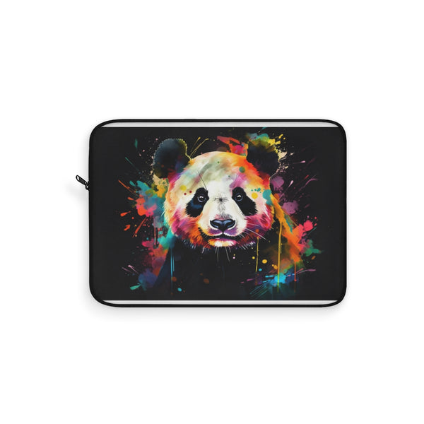Cheerful Panda Watercolor Laptop Sleeve