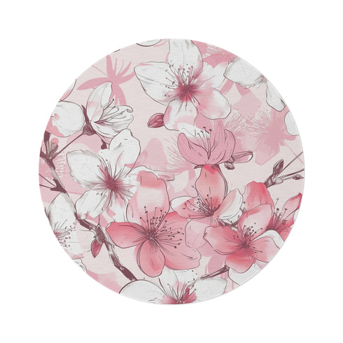 "Cherry Blossom Dream Round Rug"