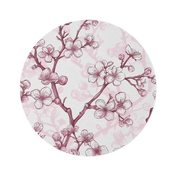 "Cherry Blossom Pink Round Rug"
